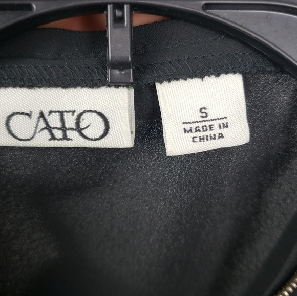 Cato‎ Black With Golden Zipper Detail Around small Cap Sleeve - Picture 3 of 5